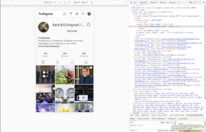browsen op Instagram via desktop
